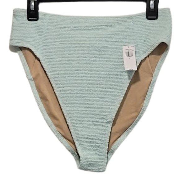 NWT- Old Navy High Waist Textured Bikini Bottom, Blue/Green, SZ: Large - Picture 2 of 12